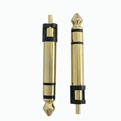 Altın kaplama 6.35mm Stereo 3 Kutup Stereo Ses Erkek Bağlantıcı Ses Mikrofon kulaklık için fiş