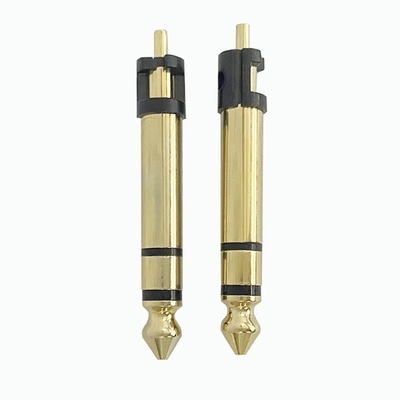Altın kaplama 6.35mm Stereo 3 Kutup Stereo Ses Erkek Bağlantıcı Ses Mikrofon kulaklık için fiş