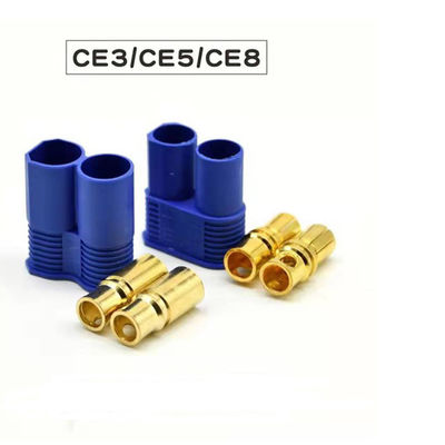 EC8 EC5 EC3 Connector Battery Device Connector Male & Female 5.0mm Gold Plated Connector with Blue Plastic Housing