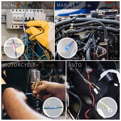 220 ADET PE Çift Ek Yalıtımlı Daralan Makaronlu Klemens İzoleli Sıkma Isıyla Daralan Kablo Konnektör Kiti