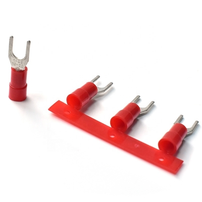 Qwt 10 Awg yalıtımlı çatal terminal kablolama crimp terminal spade terminal bağlantısı