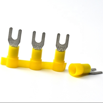 Qwt 10 Awg yalıtımlı çatal terminal kablolama crimp terminal spade terminal bağlantısı
