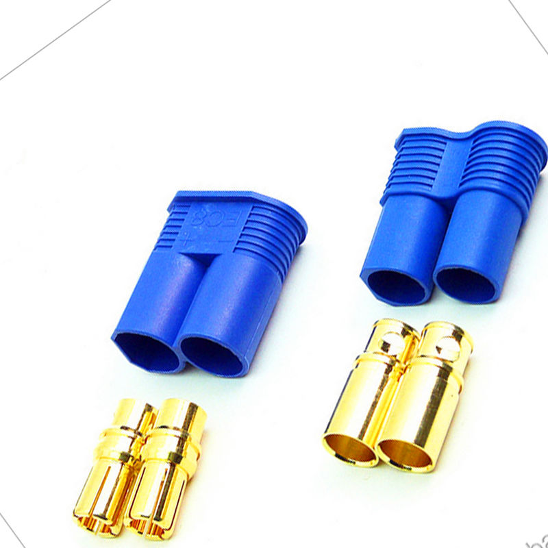 24K Gold Plated EC8 Connector with 8mm Diameter and 220A Maximum Current for RC Battery Applications