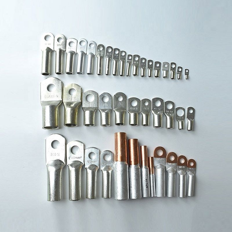 SC Kalaylı Bakır Kablo Pabucu Halkalı Konnektörler AWG10-5/16 2.5-1000mm2 Akü Terminali Sıkma Pabucu Otomotiv Denizcilik Güneş Enerjisi için