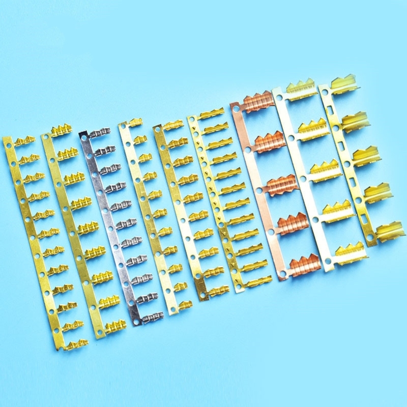 Non-insulated Double Splice Brass Wire Terminal with Shark Tooth U Shape Clamp for Secure Crimping